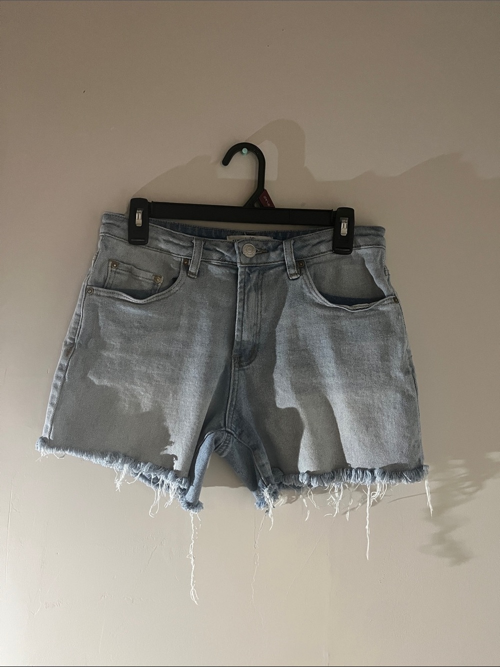 Light Wash "Almost Famous" Mid-rise Jean Shorts